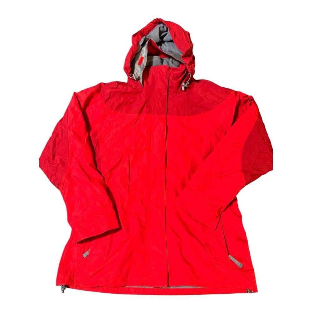 Weekendz off red nylon long sleeve full zip jacket M